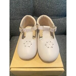 Consciously Baby - Leather Buckle Shoes – Size 9T (Dusty Pink)